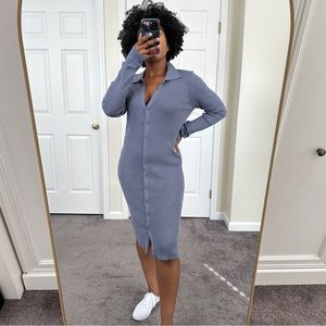 House of Harlow Rib Knit Midi Dress